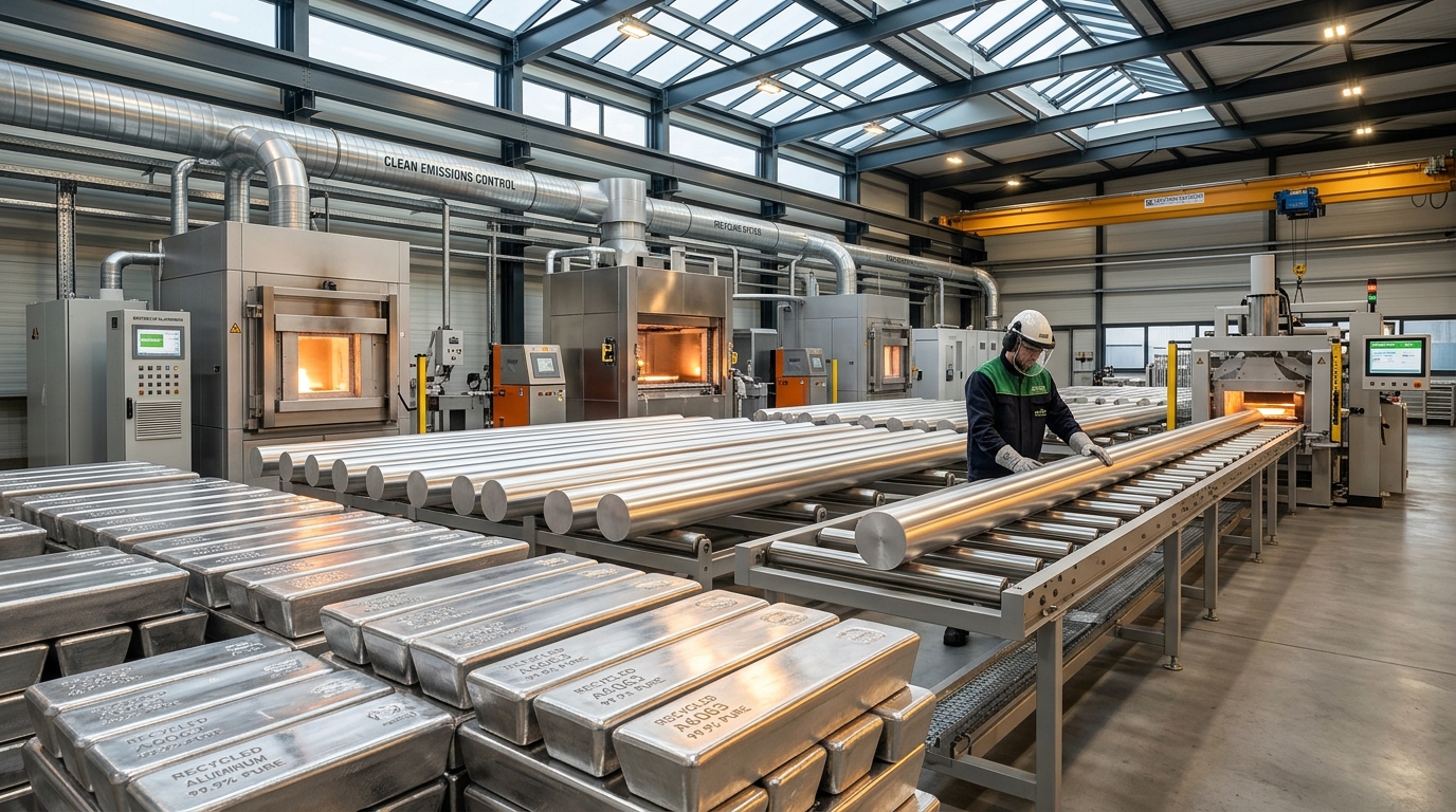 Recycled aluminium ingots in modern clean foundry - Yeoman Exim